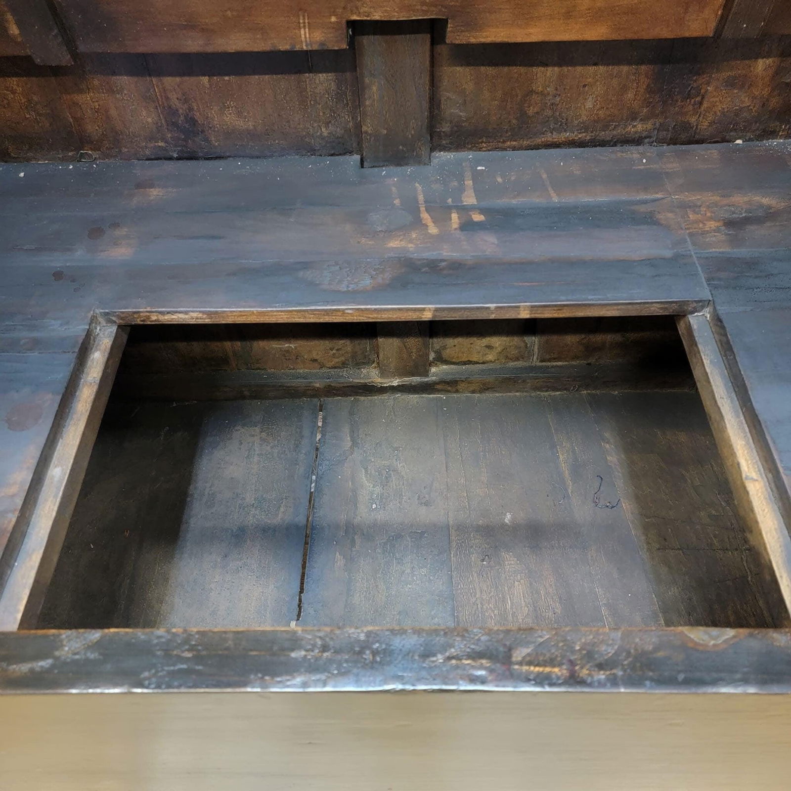 Antique Shanxi Province Elm Cabinet with Carved Apron - 5