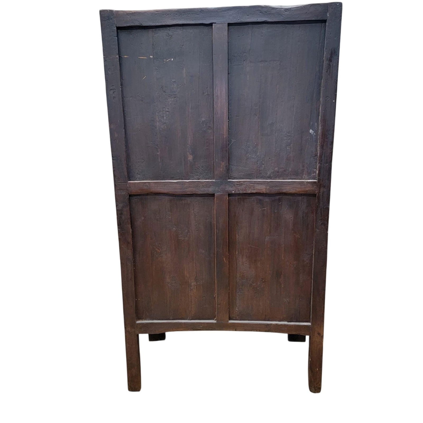 Antique Shanxi Province Elm Cabinet with Carved Apron - 9