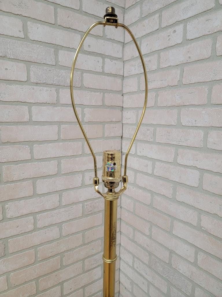 Vintage Neoclassical Faux Bamboo Tripod Floor Lamp - 7