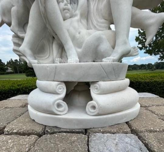 Antique Italian White Carrara Marble Sculpture After "Toilette De Vénus" After Louis-Simon - 8