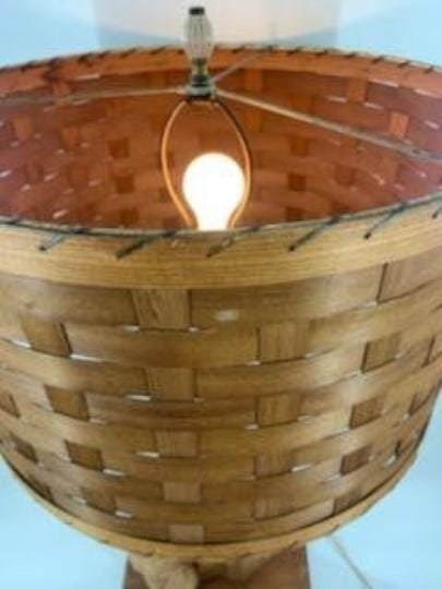 Mid Century Modern Sculptural Cypress Root Table Lamp with Shade - 5