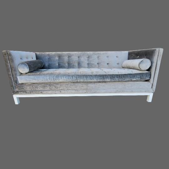 Lampert Charcoal Tufted Velvet Sofa by Jonathan Adler - 2