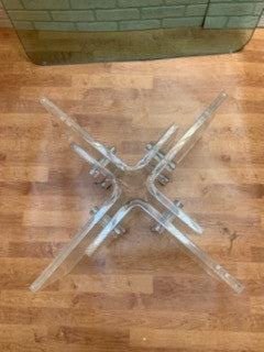 Hollywood Regency Glass and Lucite Coffee Table - 7