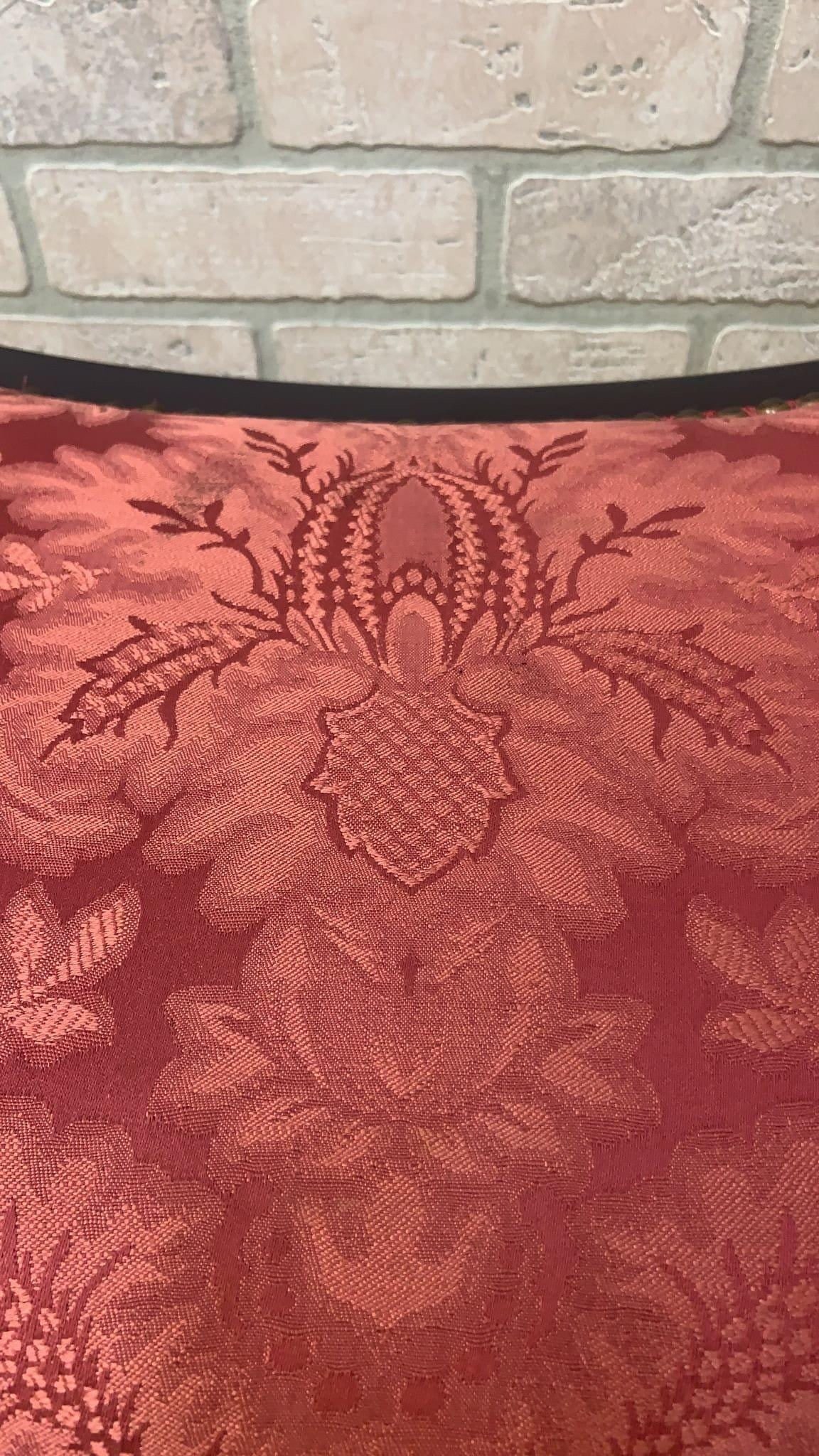 Antique Ebonized Stool Bench with Nail Head Finish - 6