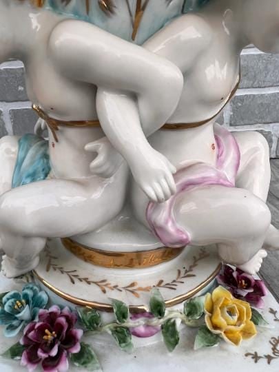 Antique Karl Richard Klemm Style Porcelain Centerpiece Vase - 6