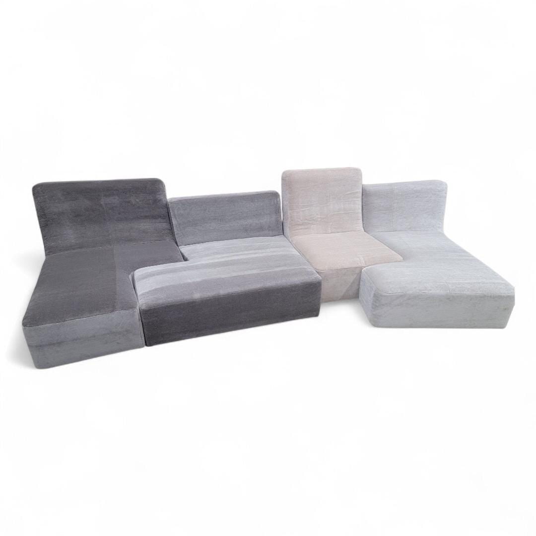 Ligne Roset Confluences by Philippe Nigro, Set of 4 Elements Sectional Sofa Newly Reupholstered in - 11