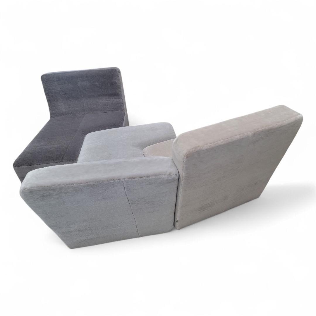 Ligne Roset Confluences by Philippe Nigro, Set of 4 Elements Sectional Sofa Newly Reupholstered in - 3