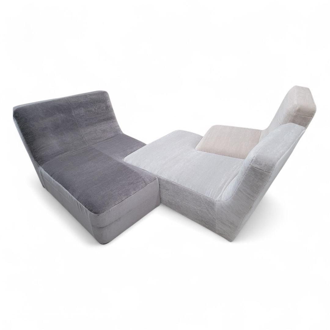 Ligne Roset Confluences by Philippe Nigro, Set of 4 Elements Sectional Sofa Newly Reupholstered in - 5