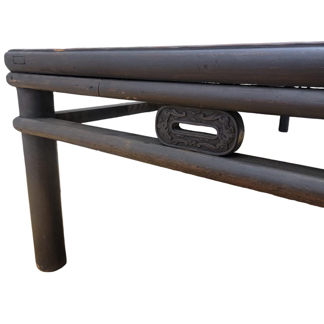 Antique Shanxi Province Rattan and Elm Coffee Table - 6