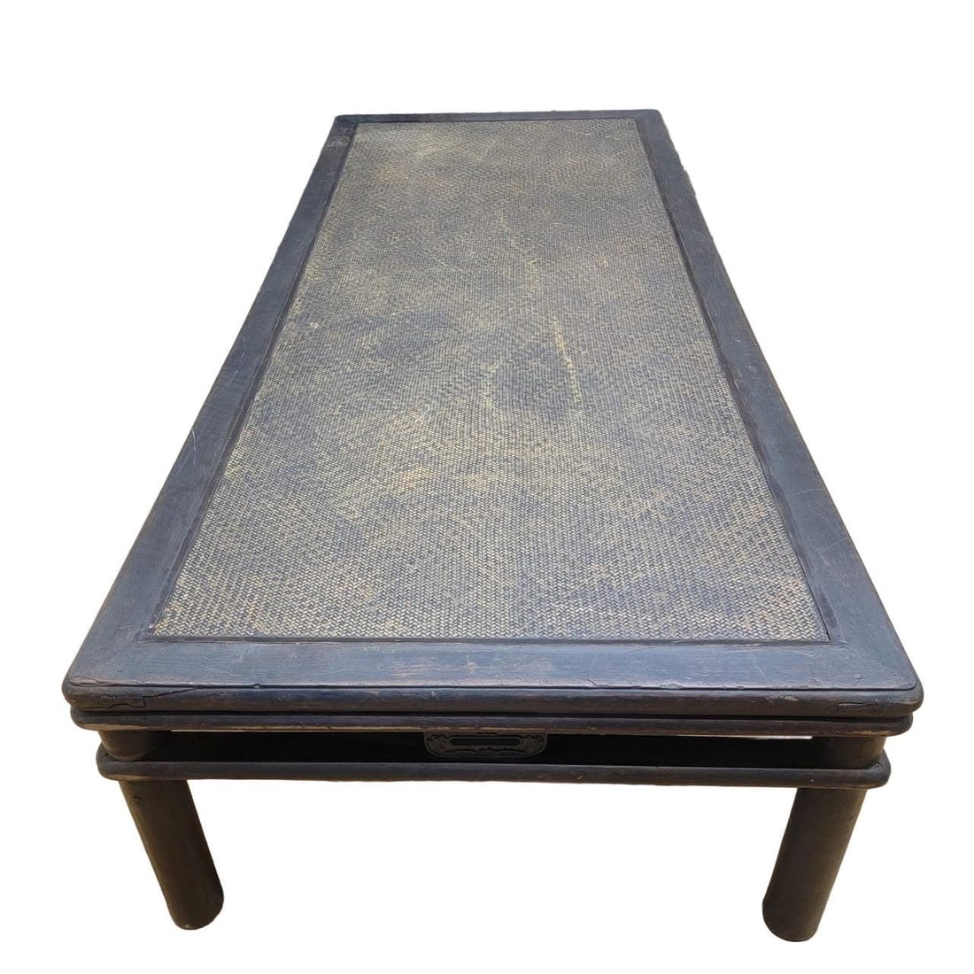 Antique Shanxi Province Rattan and Elm Coffee Table - 8