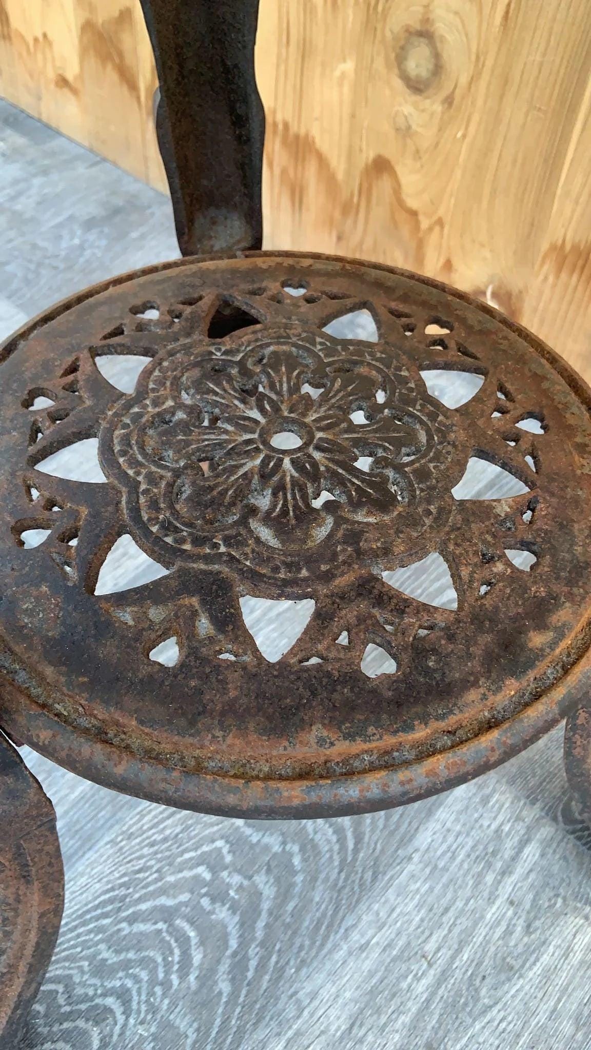 Antique Neoclassical Cast Iron Marble Top English Pub Table - 2