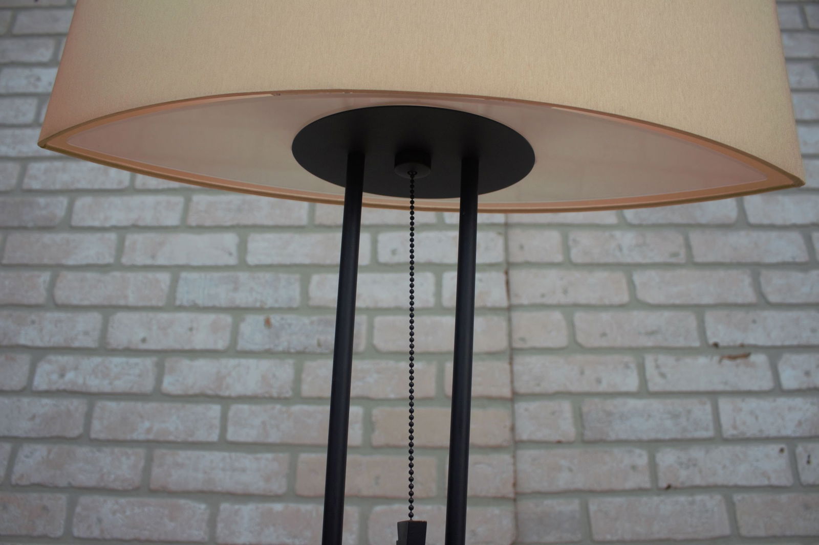 Mid Century Modern Black Iron Floor Lamp with Shade - 6