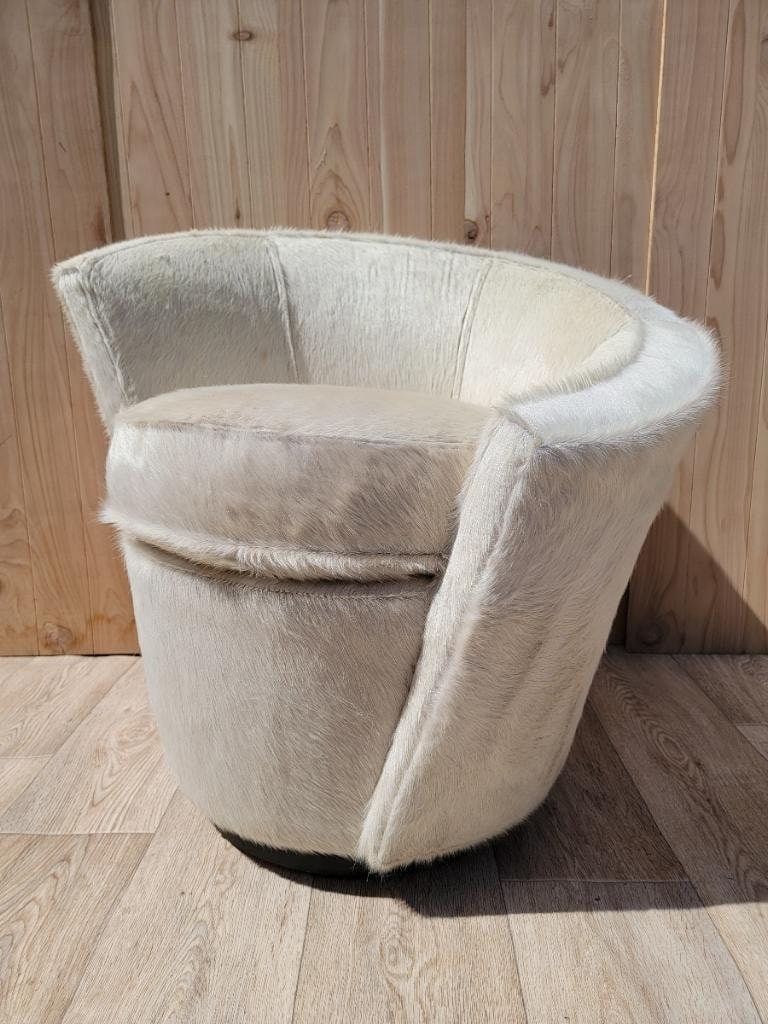 Mid Century Modern Vladimir Kagan Style Asymmetrical Swivel Lounge - 2