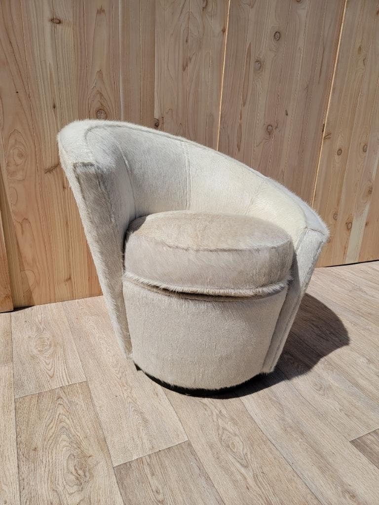 Mid Century Modern Vladimir Kagan Style Asymmetrical Swivel Lounge - 3