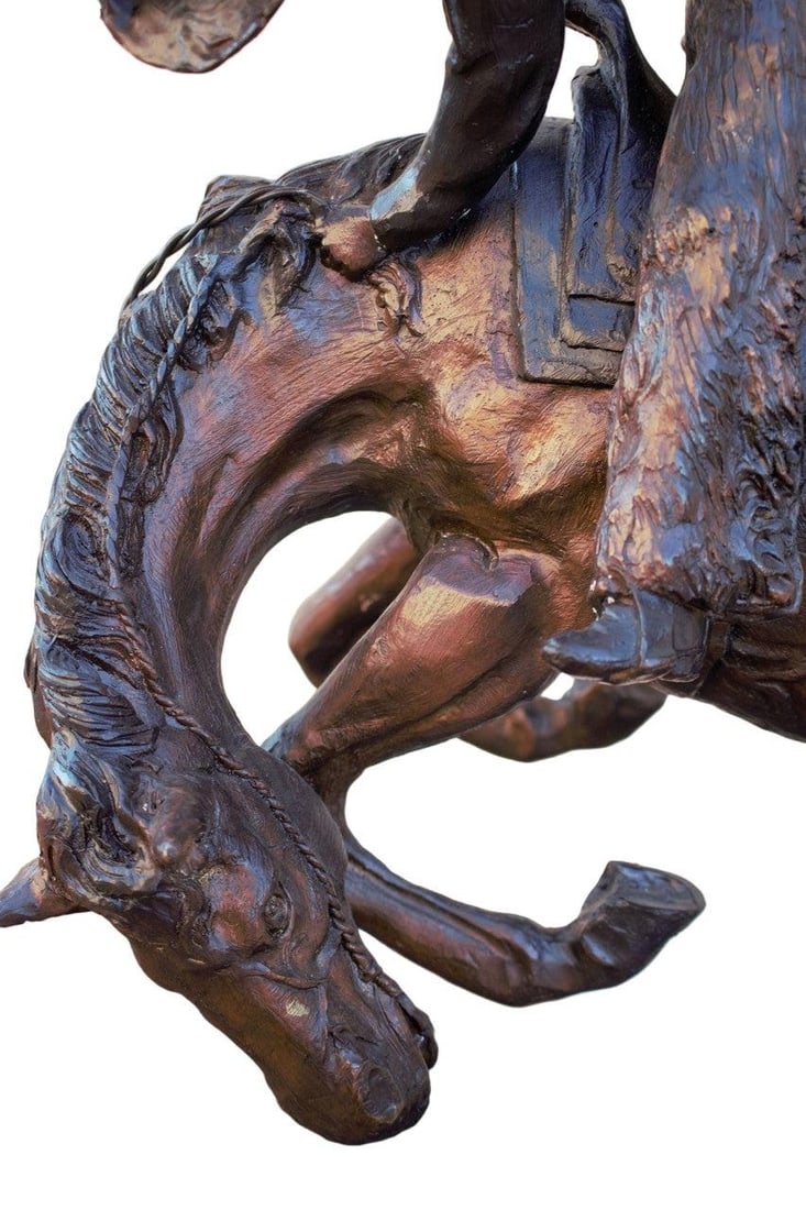 Vintage Frederic Remington Rattlesnake Bronze Sculpture - 10