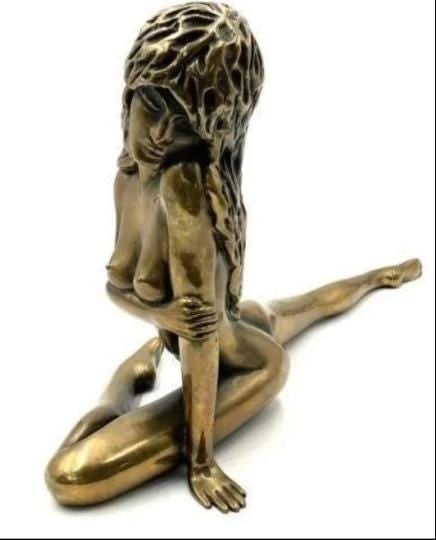 Vintage Tom Bennett "Autumn" Bronze Female Dancer Sculpture - 4