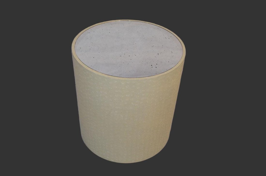 Made Goods Jordan Side Table in Cream Faux Turtle - 2