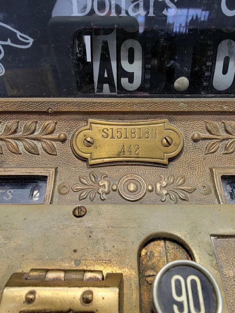 Antique National Cash Register Co. Model 422X with Paper Receipt Ink Printer - 5