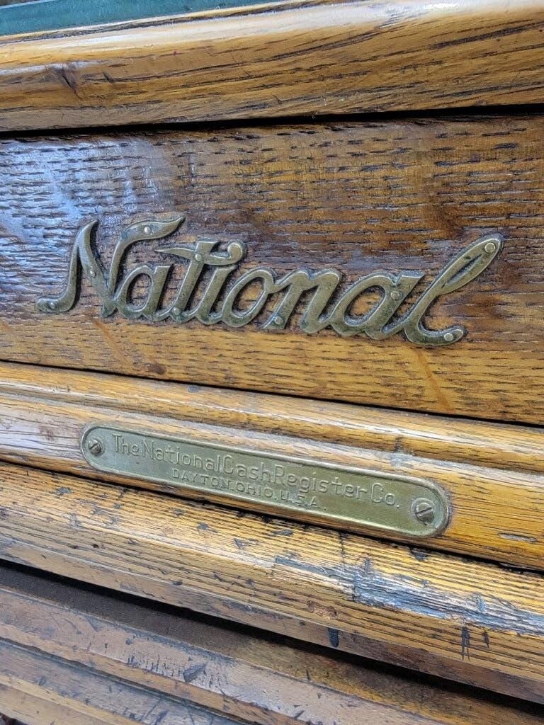 Antique National Cash Register Co. Model 422X with Paper Receipt Ink Printer - 8