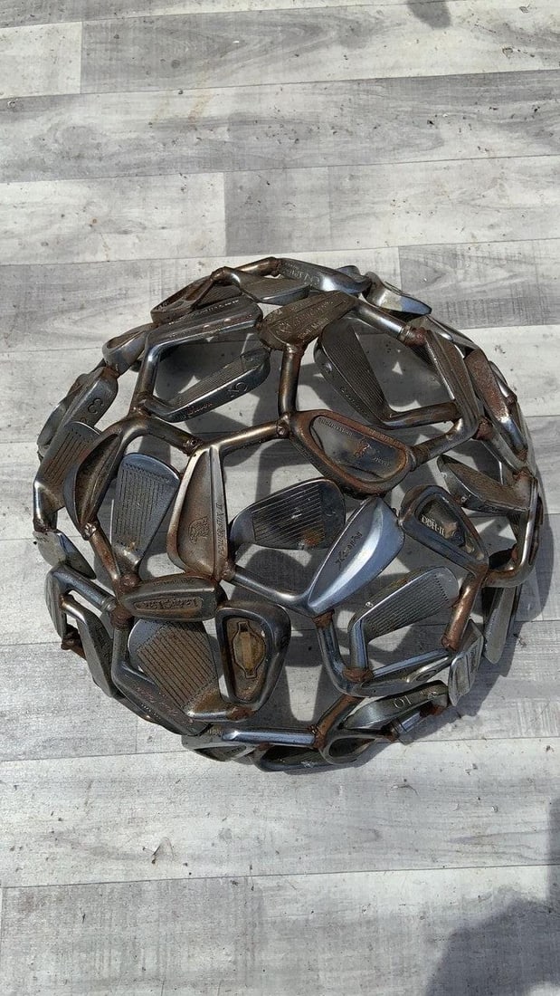 Vintage Hand Forged Golf Club Table Lamp with Silhouette Shade - 4