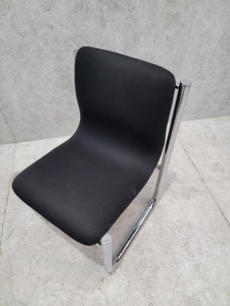 Mid Century Modern Hannah Morrison Style Chrome Tubular Sling Dining Chairs - Set of 4 - 3