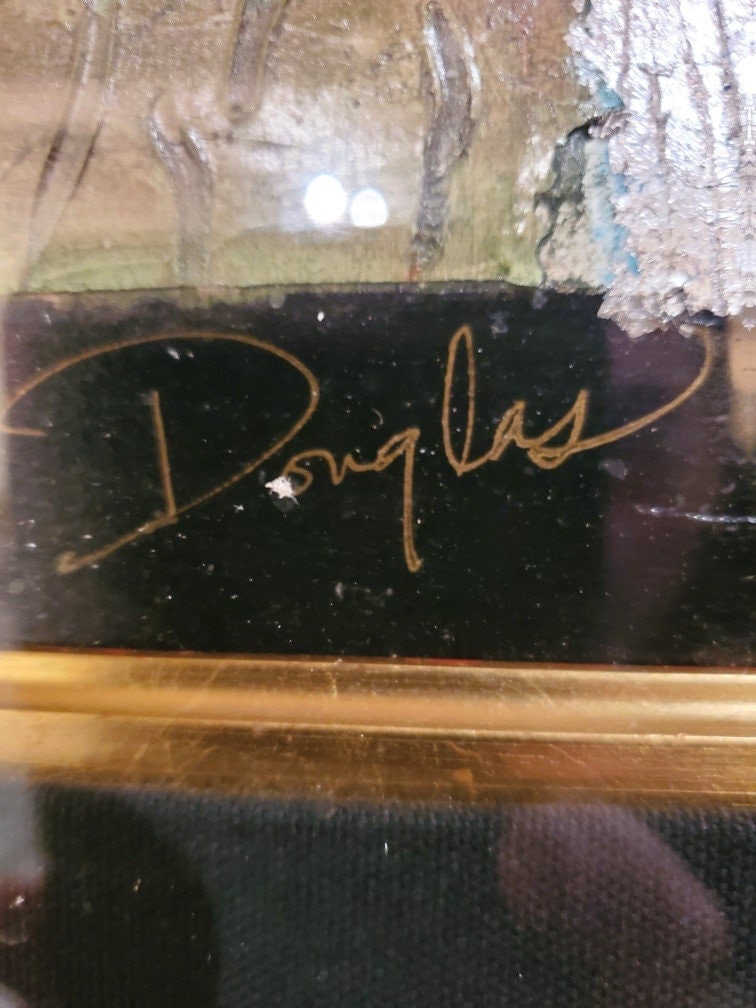 Vintage "Golden Meadow" Multimedia Textured Abstract Wall Art - 2