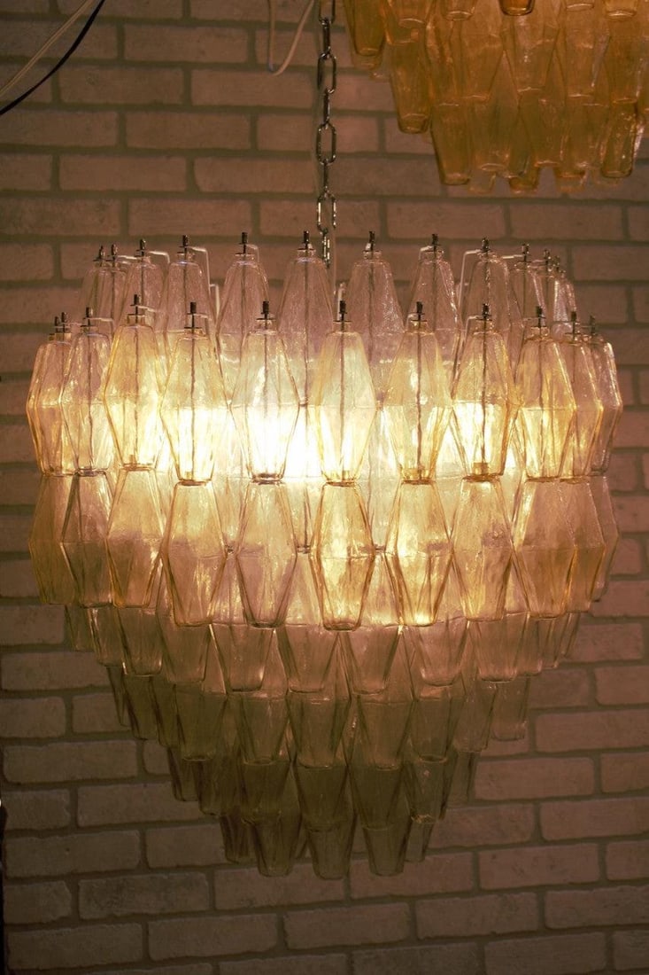 Vintage Modern Italian Glass Chandelier by Carlo Scarpa for Venini - 3