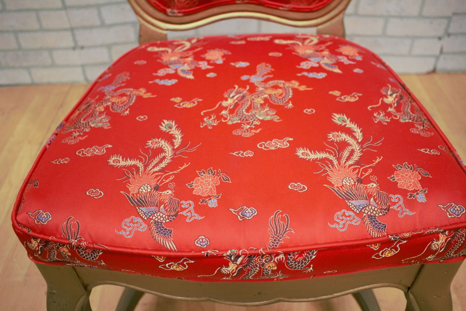 Hollywood Regency Chinoiserie Gold Frames Dining Chairs - Set of 6 - 10