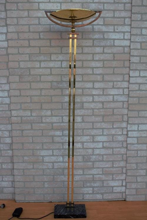 Mid Century Relco Milano Italy Torchiere Brass Floor Lamp (1 of 10)