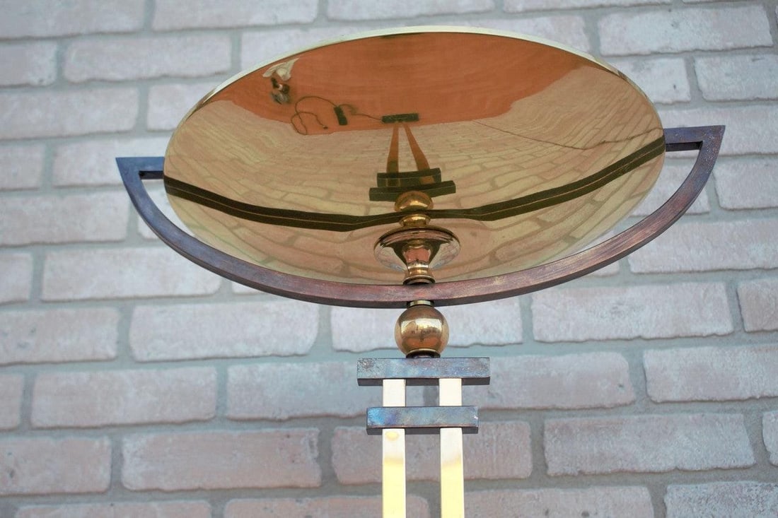 Mid Century Relco Milano Italy Torchiere Brass Floor Lamp - 7