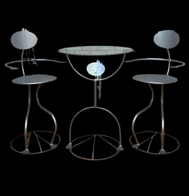 Vintage Rockledge Design Studios Dining/Bistro Set by Fred Garbotz - 3 Piece Set (1 of 10)