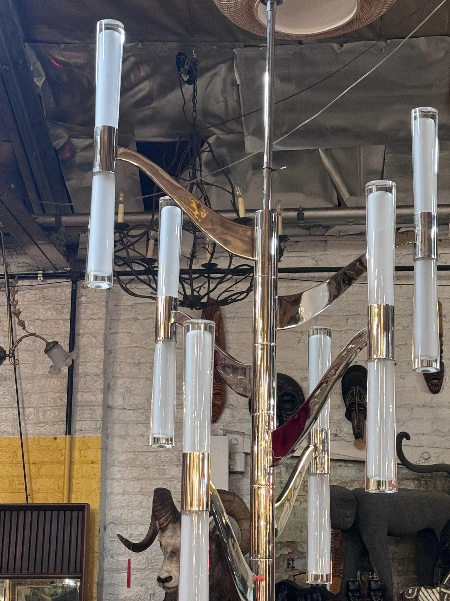 Brenta Medium Tall Chandelier by Aerin - 2