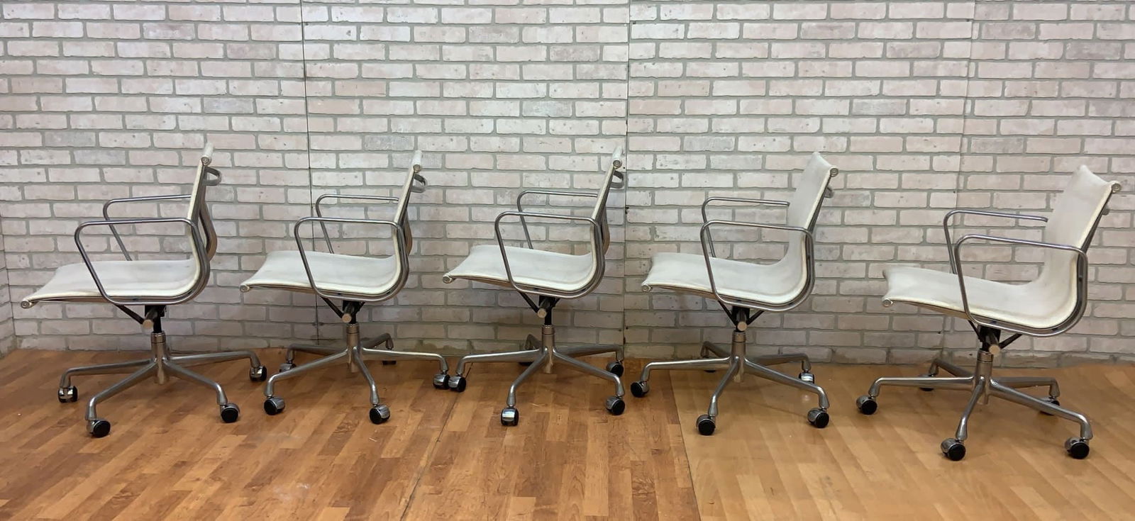 Mid Century Modern Herman Miller Eames Low Back White Mesh Desk Chair - Set of 6 - 9