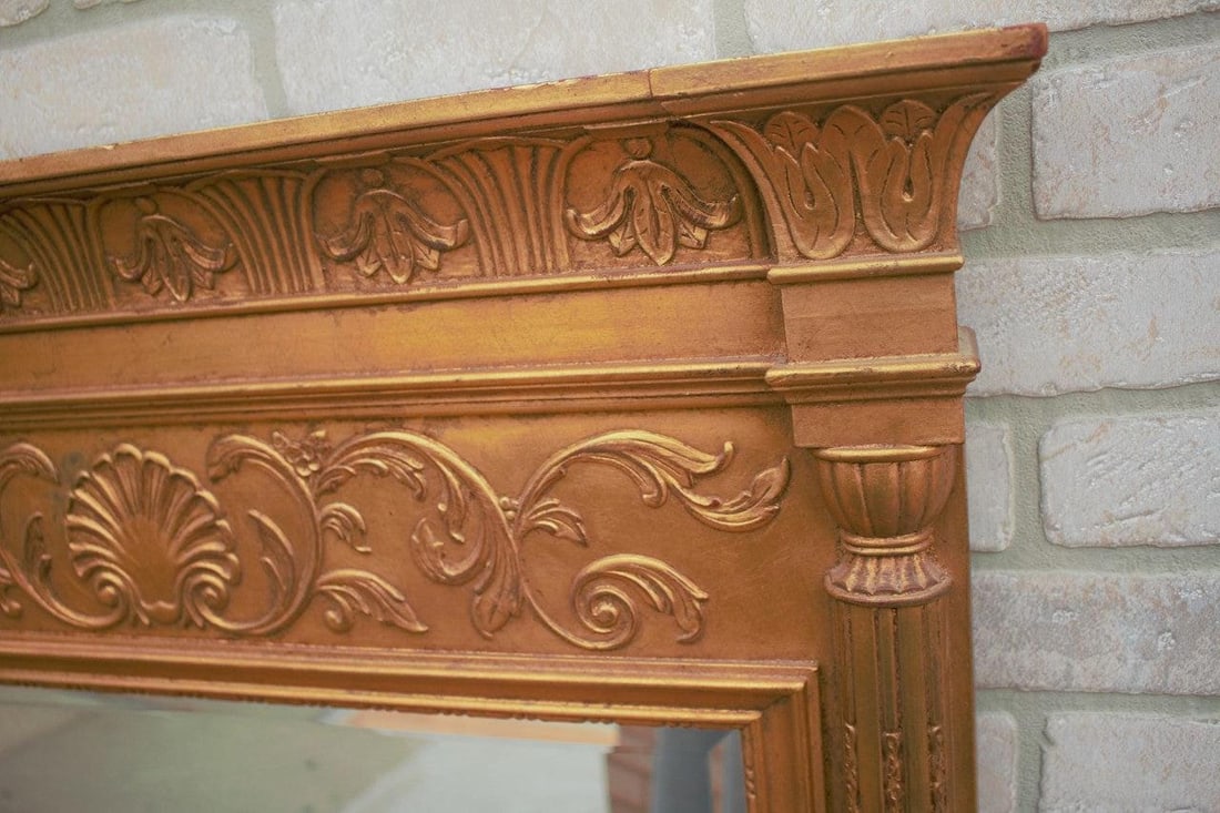 Hollywood Regency Henredon Brass Wall Mirror - 5