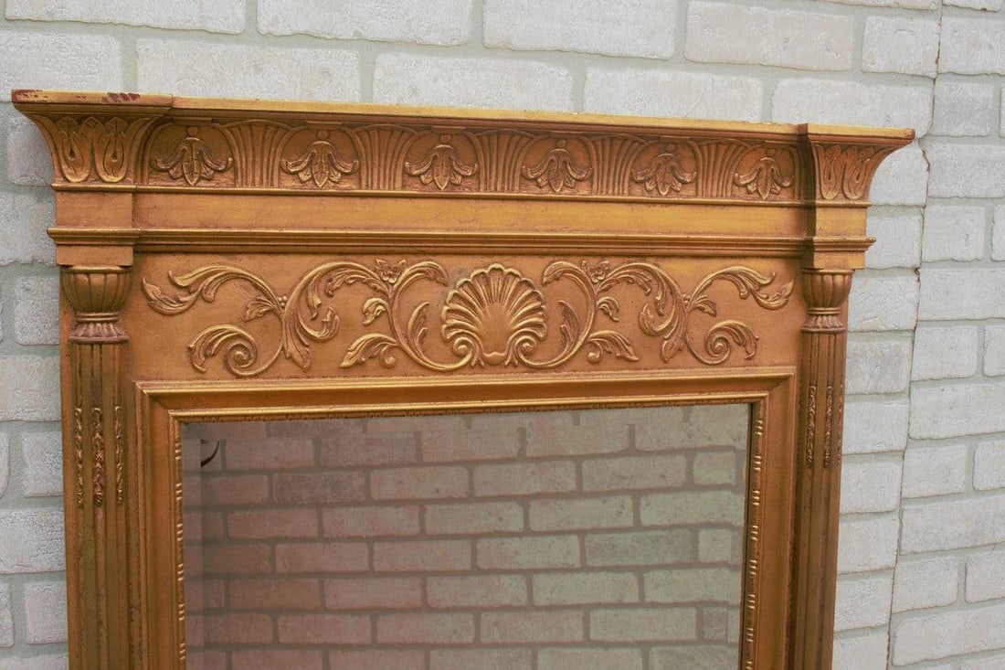 Hollywood Regency Henredon Brass Wall Mirror - 7