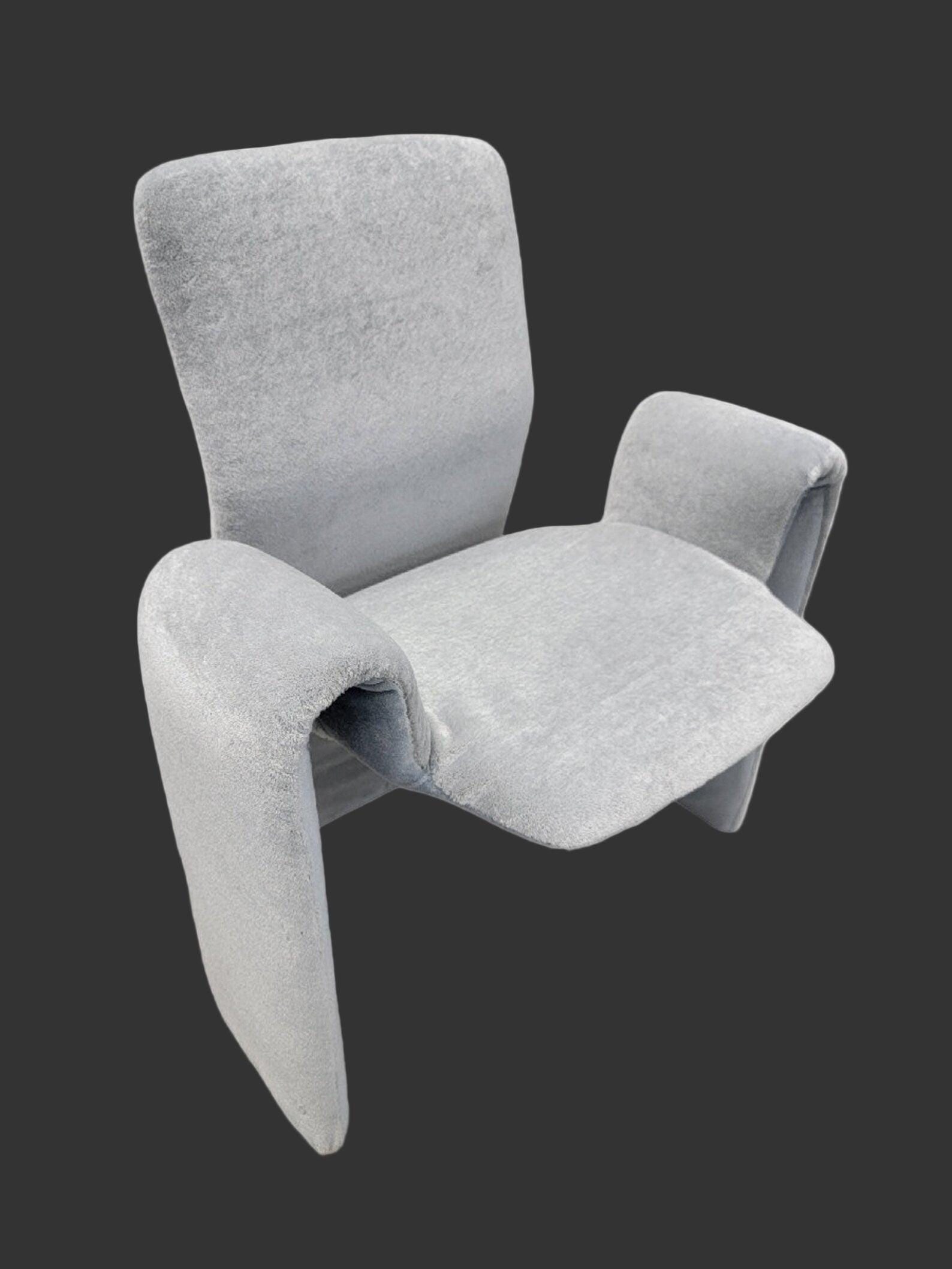 Set of 4 Steve Leonard Mohair Dining Chairs - Postmodern Brayton International - 8