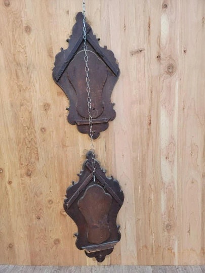 Antique Italian Venetian Etched Floral Glass Wall Mirror - Set of 2 - 7