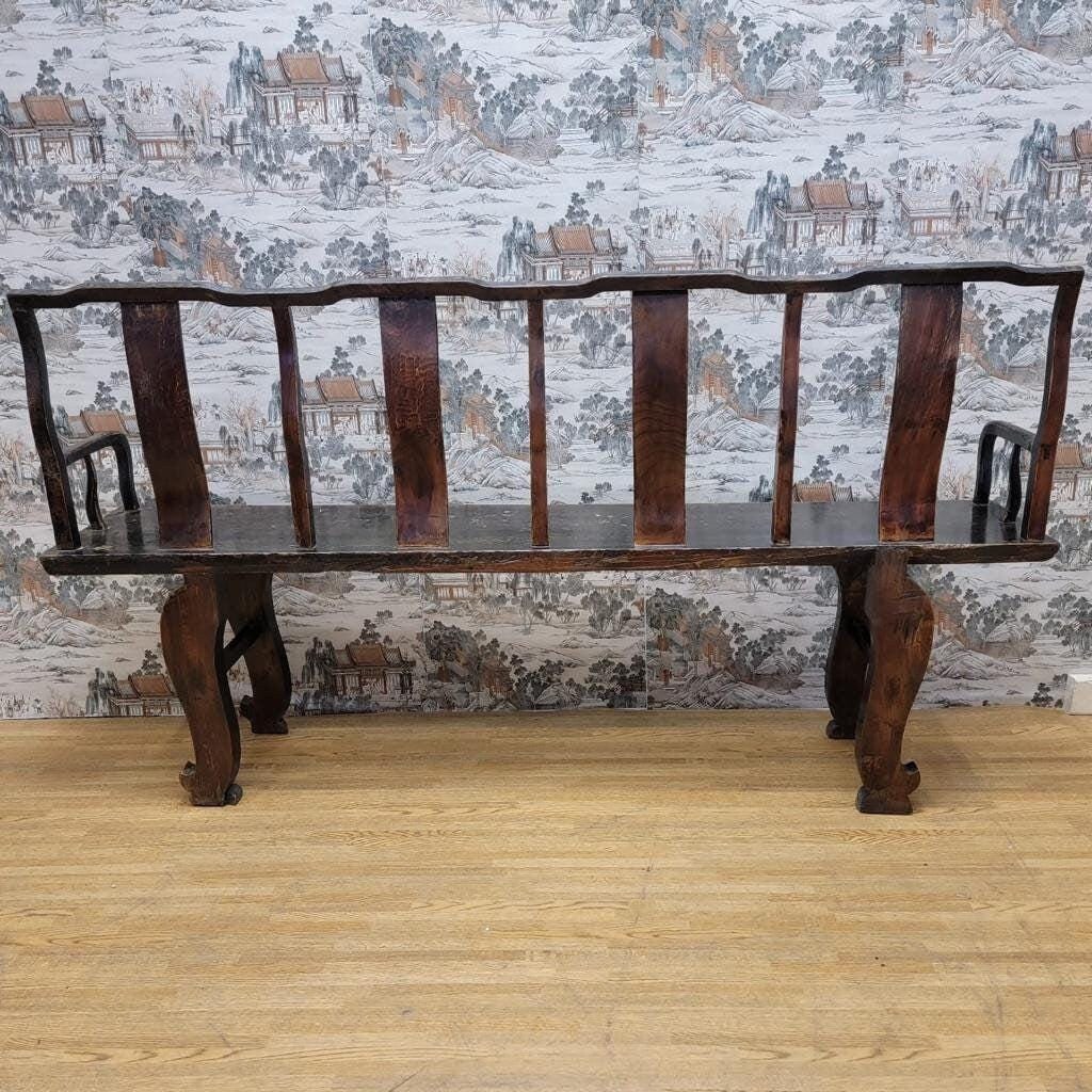 Vintage Shanxi Province Elm Bench - 2