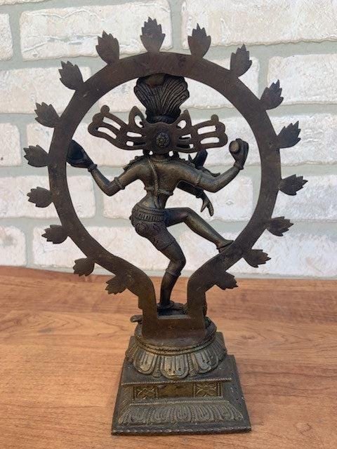 Antique Indian Gilt Bronze Shiva Nataraja - The Lord of Dance Statue - 3