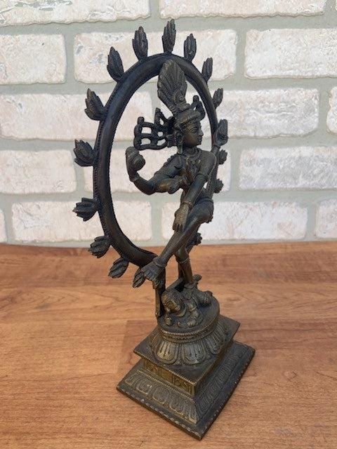Antique Indian Gilt Bronze Shiva Nataraja - The Lord of Dance Statue - 4