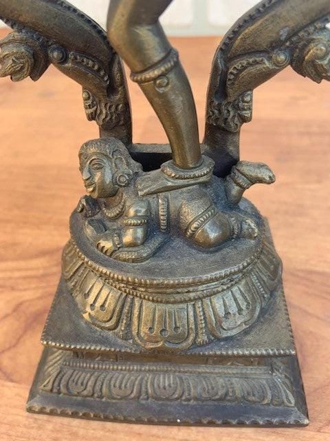 Antique Indian Gilt Bronze Shiva Nataraja - The Lord of Dance Statue - 6