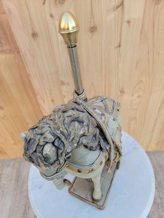 Vintage Leather Carousel Horse Signed By Teresa Corning - 6