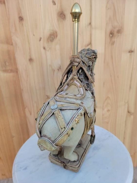 Vintage Leather Carousel Horse Signed By Teresa Corning - 7