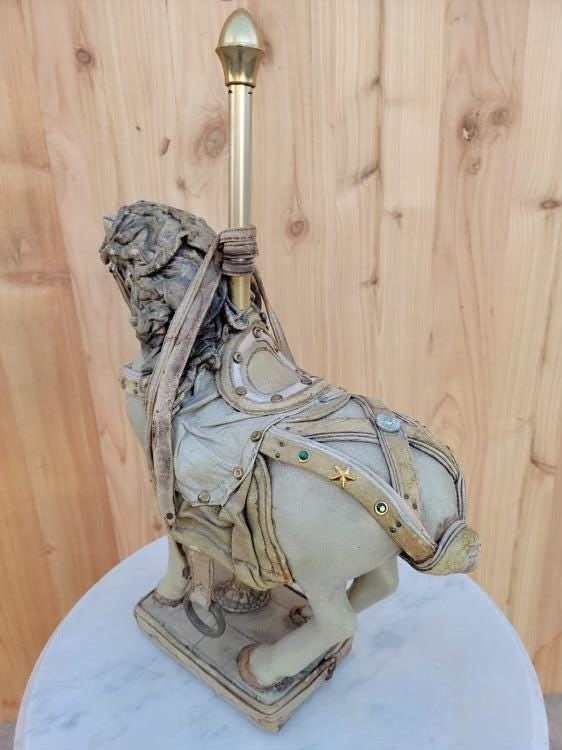 Vintage Leather Carousel Horse Signed By Teresa Corning - 8
