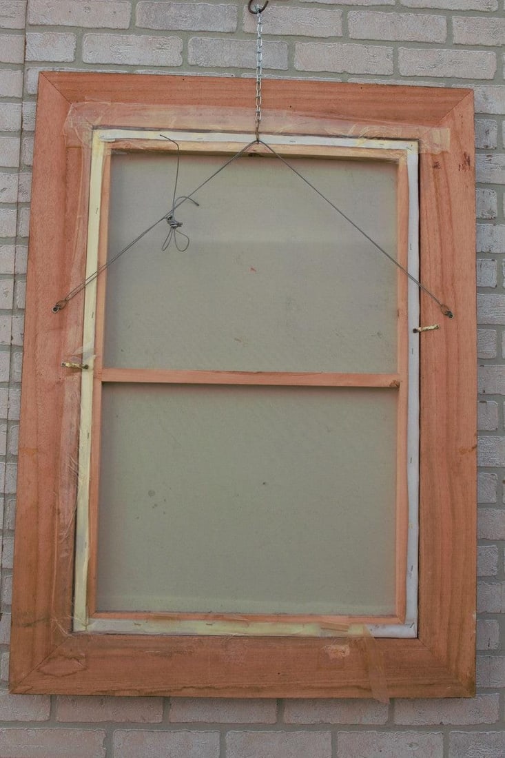 Vintage Mona Lisa Oil Painting in a Frame - 4