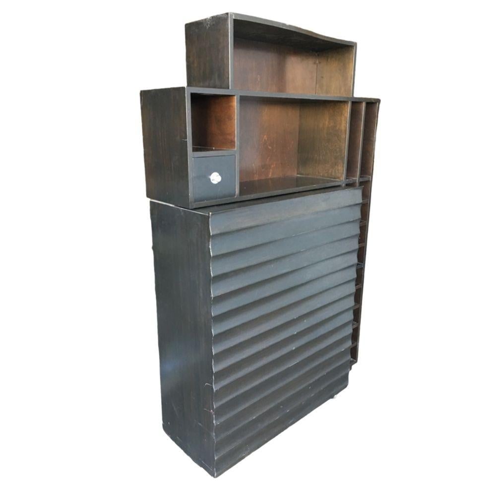 Postmodern Espresso Wood Dining Room Convertible Bar Cabinet, 1990 - 15