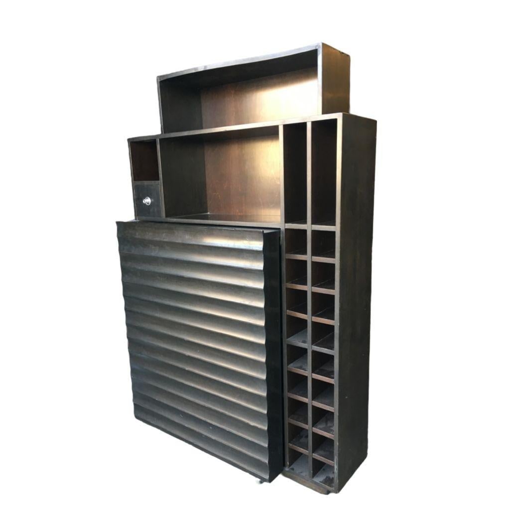 Postmodern Espresso Wood Dining Room Convertible Bar Cabinet, 1990 - 8