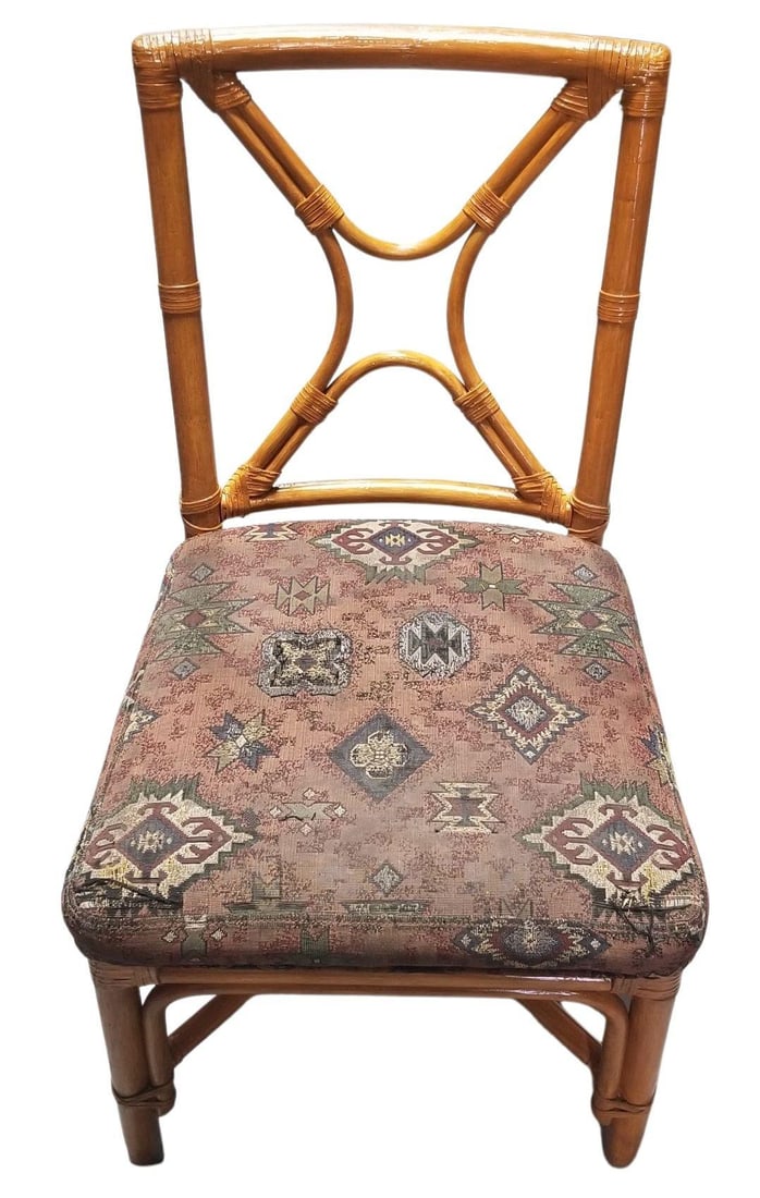 Ficks Reed Restored Rattan Dining Room Table and Chairs Set - 13