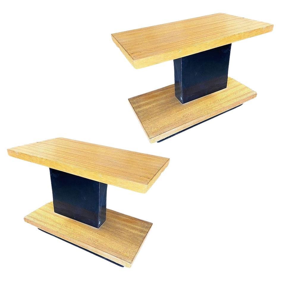 Two Tone, Two Tier Mid-Century Modernist Walnut Side Table - 7