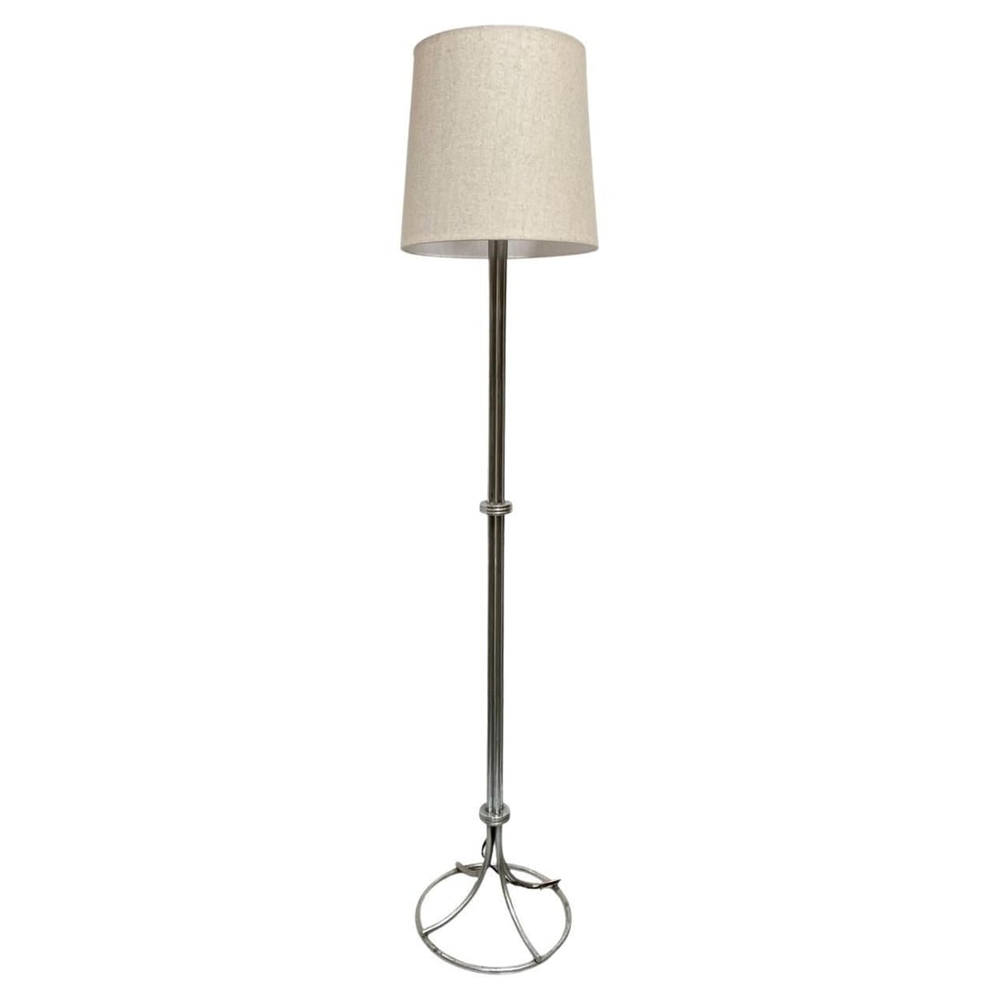 Mid-Century Modern Chrome Polish Rod Floor Lamp - 2